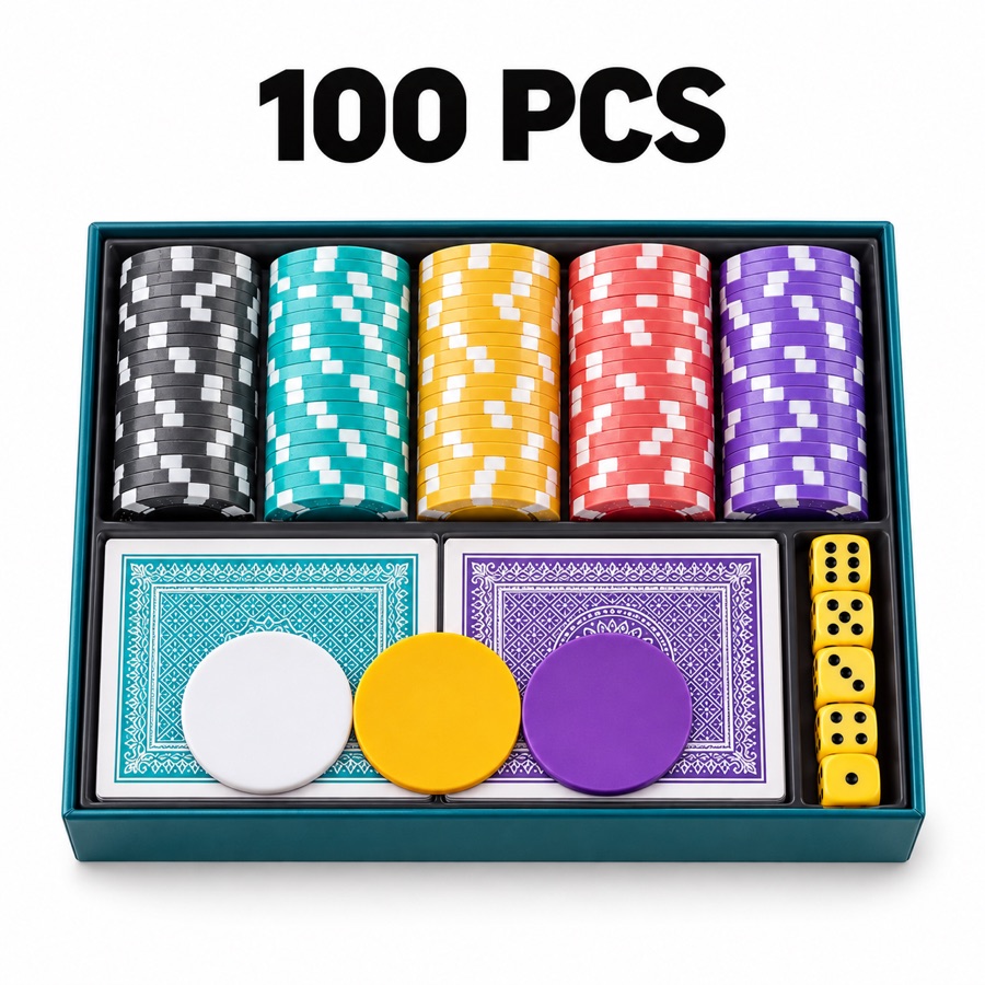طقم بوكر 100 رقاقة