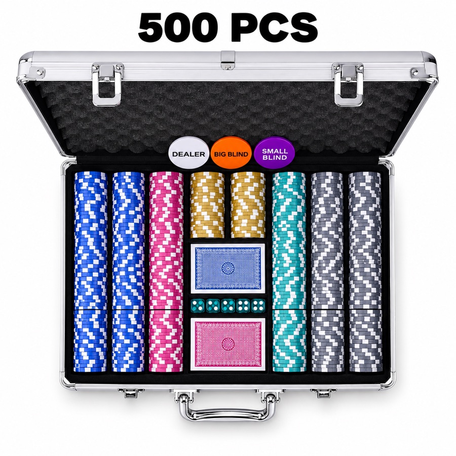 طقم بوكر 500 رقاقة